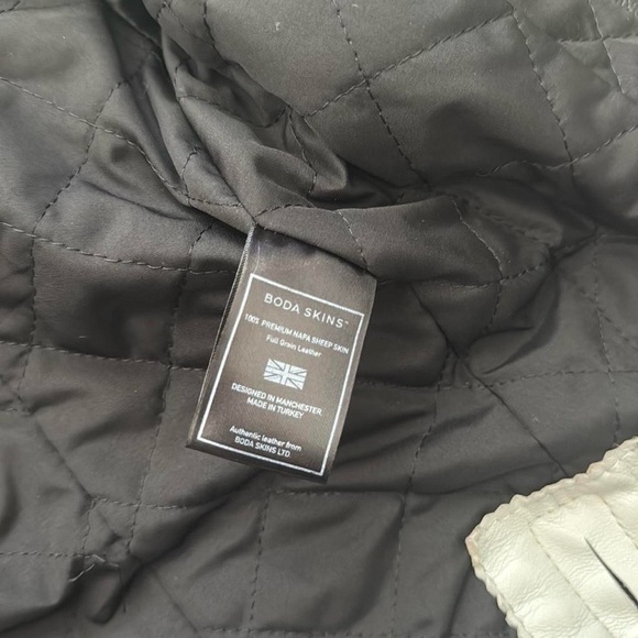 Limited Edition Boda Skins Gray Leather biker Jacket - Picture 7 of 10